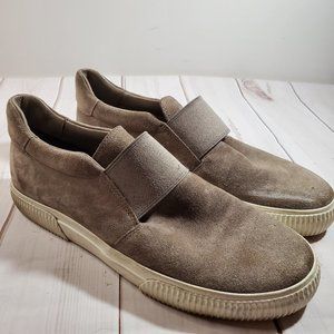 Vince Womens Size 9M Sneakers Shoes Suede Taupe Gray Slip On